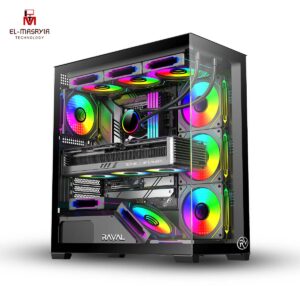 RAVAL Mega Prime 7XFAN ARGB CASE GAMING-Without Power Supply