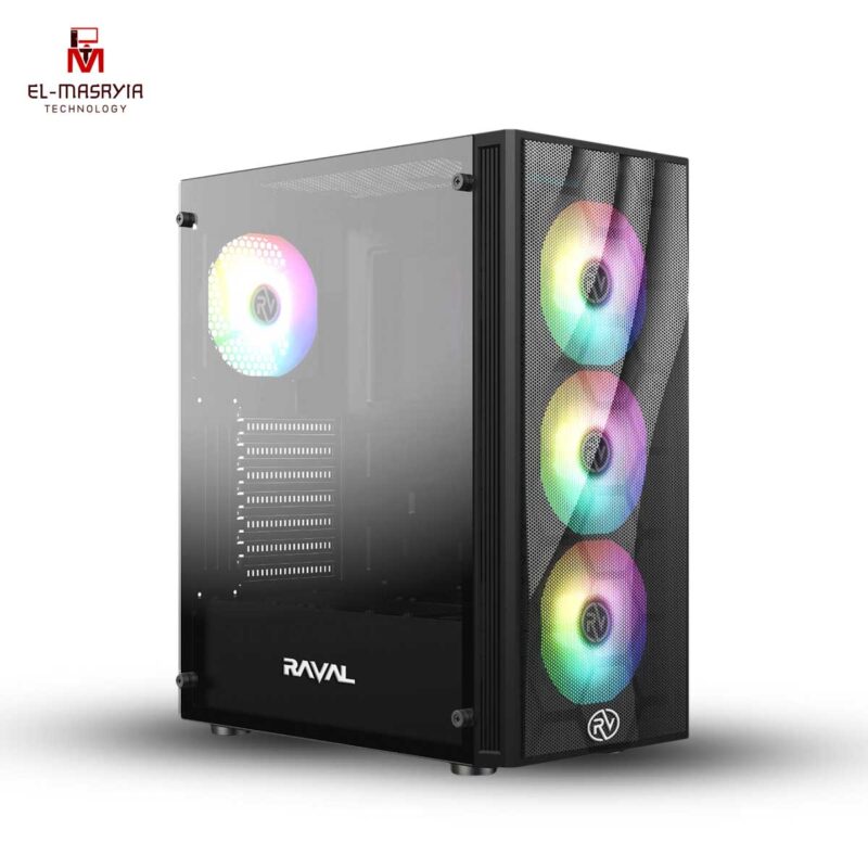 RAVAL WAVES 4XFAN ARGB CASE GAMING-Without power supply