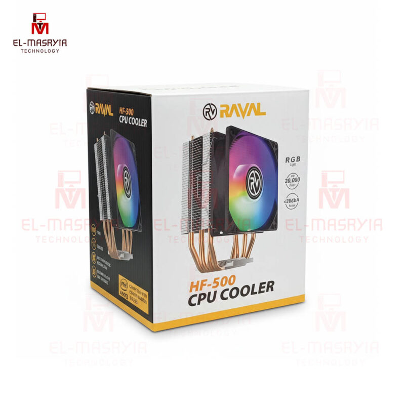 COOLER&FANS-RAVAL HF-500 RGB CPU COOLER 4 PIP