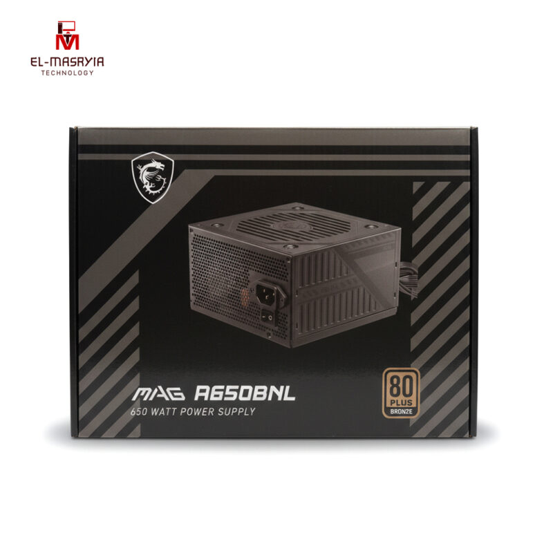 Power Supply-MSI MAG A650BNL 650W 80 PLUS BRONZE Certified-Black