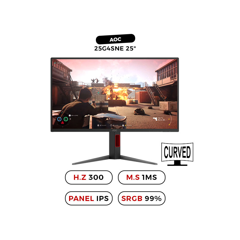 Monitor-AOC-25G4SNE 25"-IPS, 300Hz, 1ms MPRT, sRGB 99% - Image 2