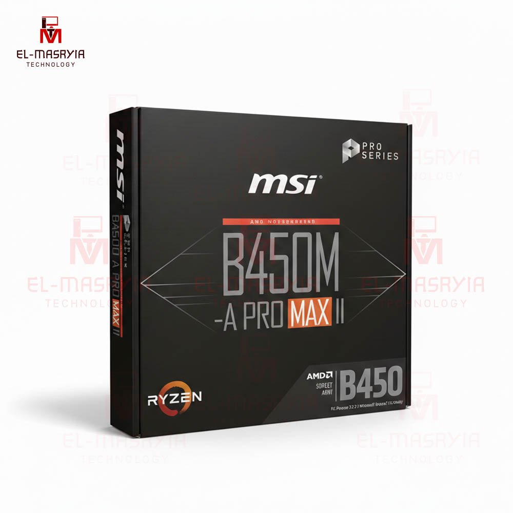 Motherboard-MSI-B450M-A-PRO-MAX-II-NEW.jpg Motherboard MSI B450M-A PRO MAX II - Image 1